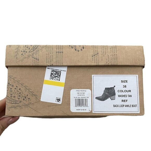 Free People Back Loop Ankle Boot in Washed Tan - Picture 4 of 13